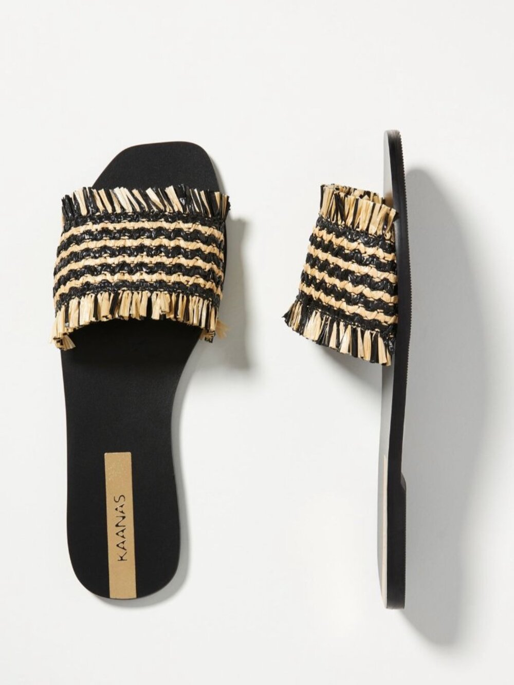 Anthropologie Kaanas Fringe Slide Sandals - 9